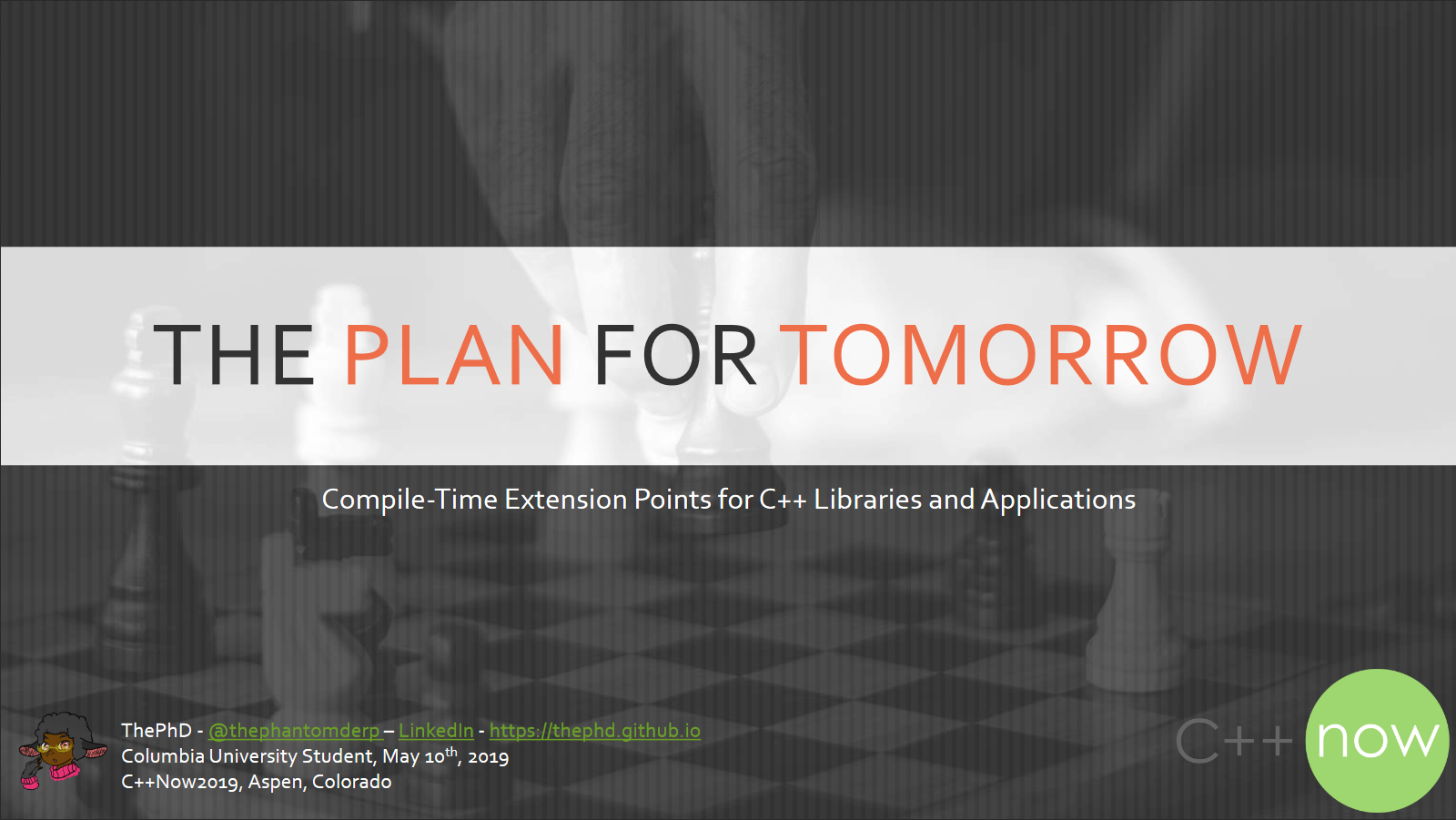 The Plan for Tomorrow - a C++Now 2019 talk on Extension Points